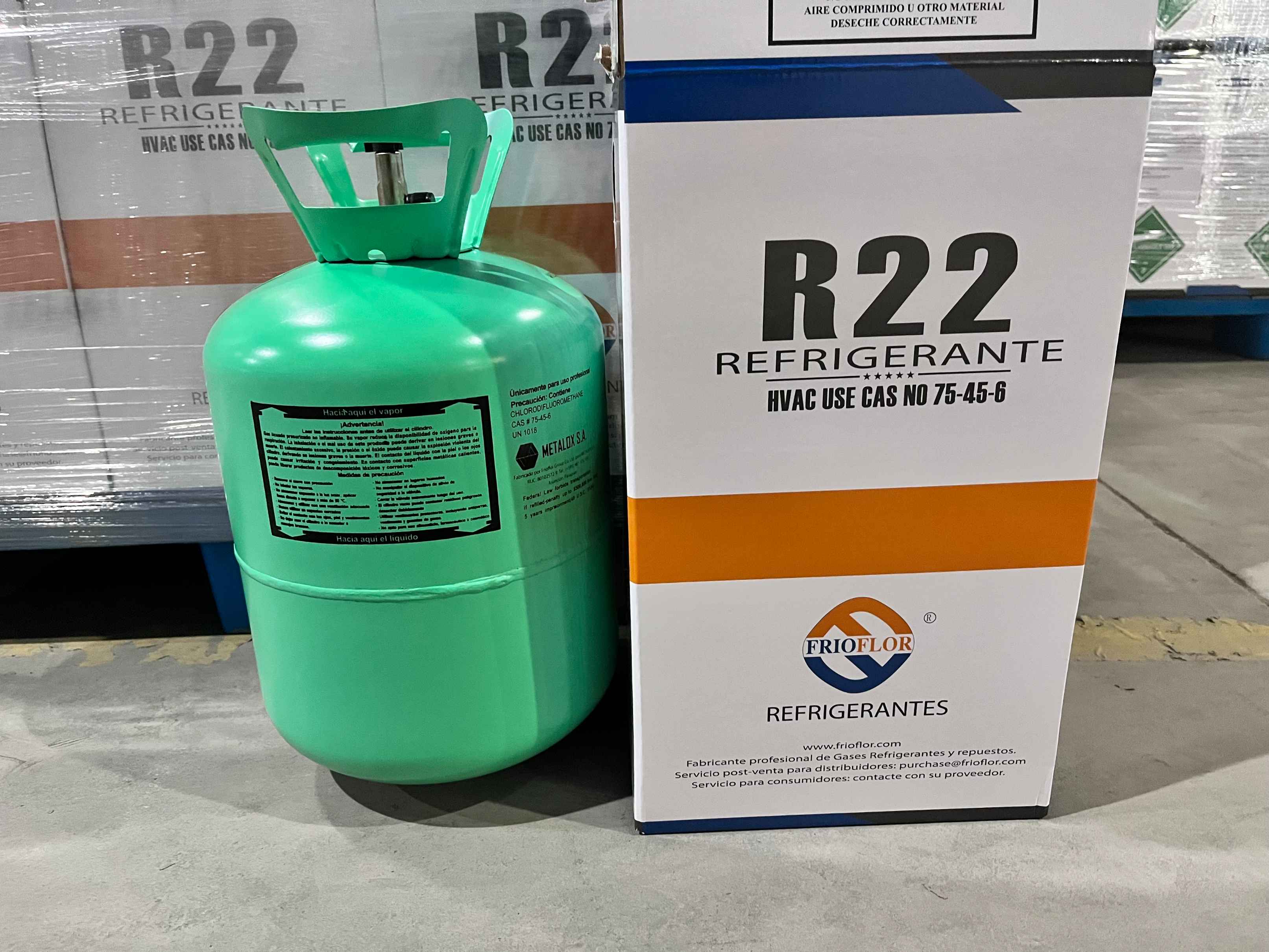 Nuevo envío de gas R22 y R134A entregado con éxito a Asuncion Paraguay