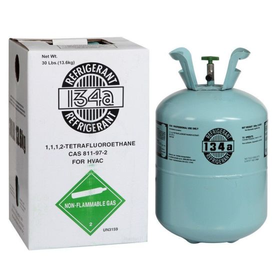Alta pureza 99,97% 13,6 kg de gas refrigerante de freón R134A