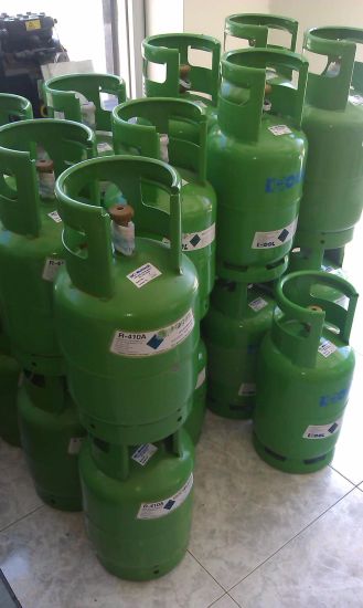 10 kg de gas refrigerante de freón R410A con certificación CE