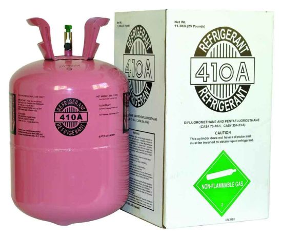 Gas refrigerante mixto de freón Hfc R410 en cilindro de 11,3 kg