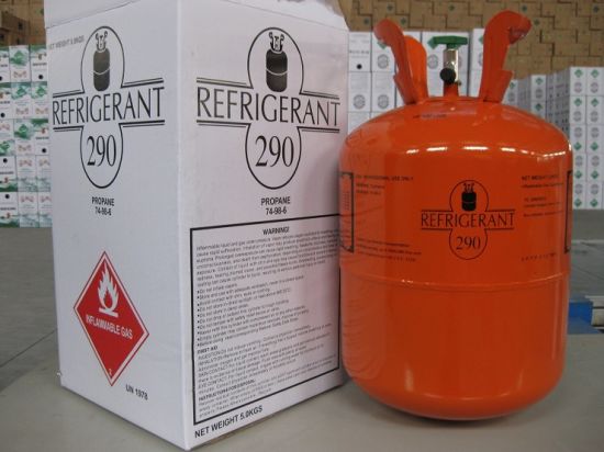 Compre refrigerante de propano R290 en cilindro de 5 kg / 13,4 l para uso con CA