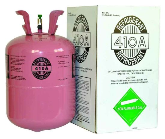 Freón refrigerante R410A del cilindro de gas puro de enfriamiento del 99,97%