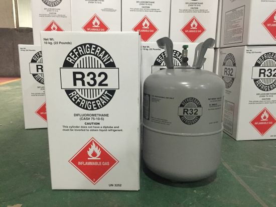 99.9% Pureza 9kg o 7KG Cilindro recargable Gas R32 Refrigerante